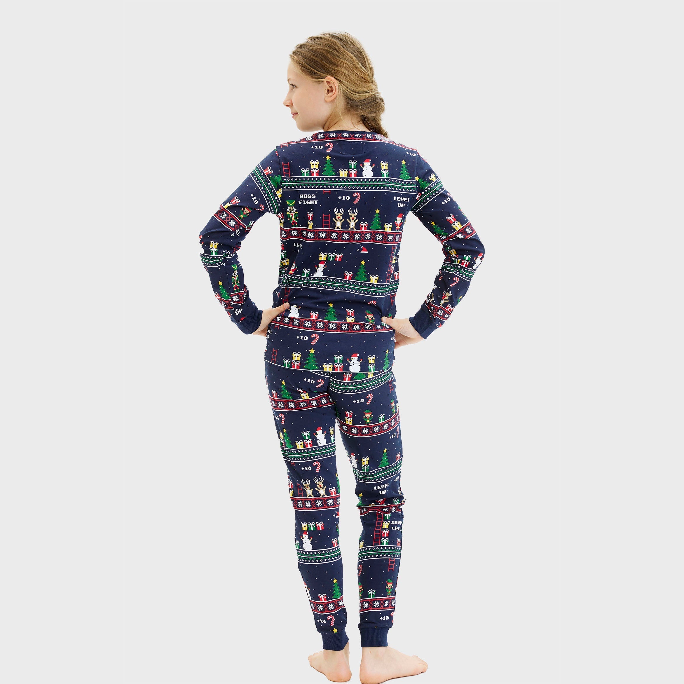 Vintage gamer Weihnachtspyjamas - Kinder.